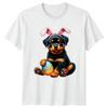 Cute Rottweiler Puppy Wearing Bunny TShirt Rottweiler Easter Gift For