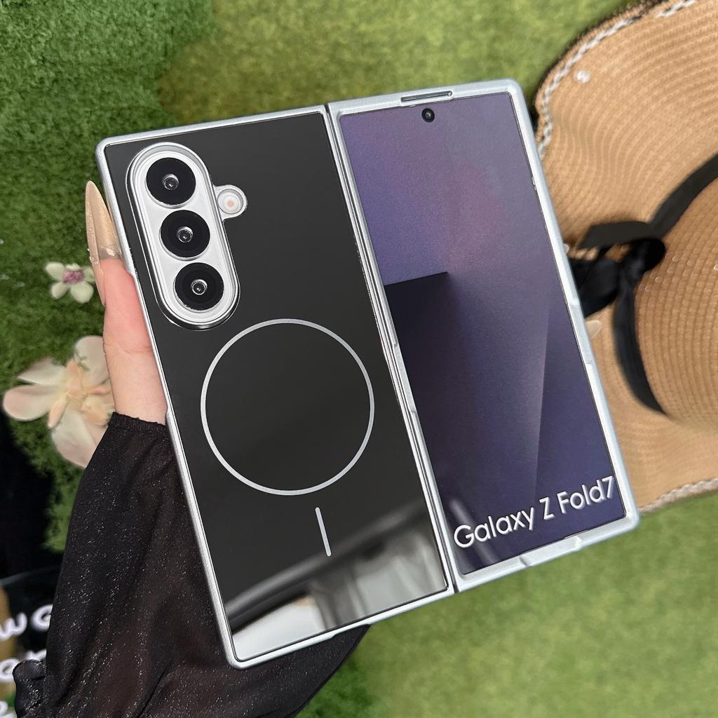 Applicable To Samsung Folding Screen ZFold8 Mobile Phone Case, Summer Ice Jelly Magnetic Suction ZFold7/6 Glass All-inclusive Case