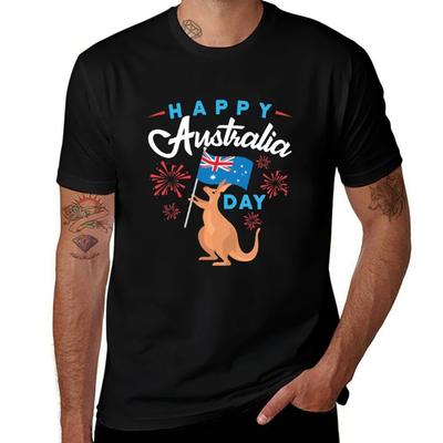 Happy Australia Day T-Shirt T Shirts for Man Cotton Funny T Shirts for Man Pack White Cotton T Shirt Man T-Shirt