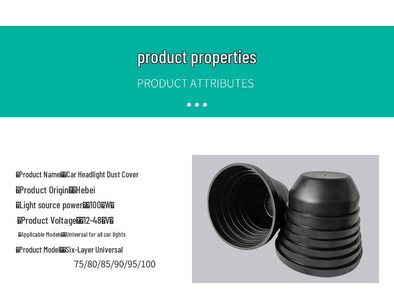 LED Headlight Dust Cover for C6HID - Car Accessories & Assembly