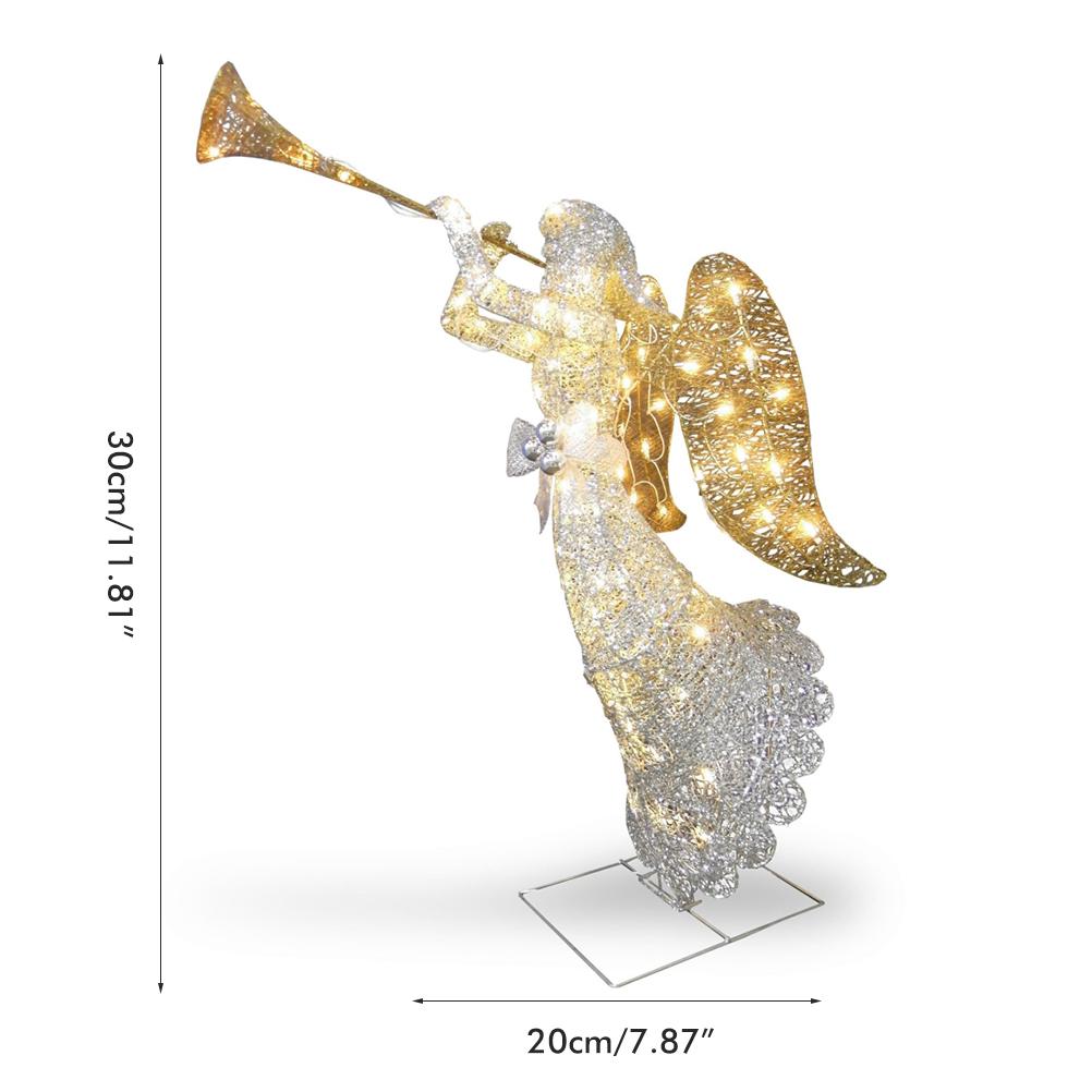 LED Anioł Dekoracja Ogrodowa Świecący Akrylowy Ornament Anioła do Dekoracji Ogrodu Podwórza