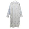 Y's made in Japan Florales Reverse-Print Langarm Hemdblusenkleid Damen Gebraucht