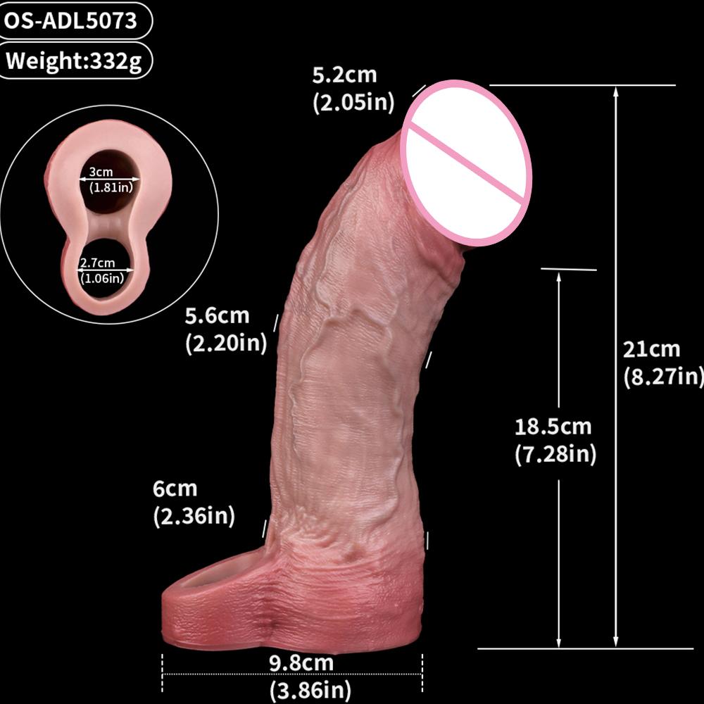 SXXY Multi-Types Skin Touch Hollow Dildo Silicone Male Dick Extender Realistic Delay Ejaculation Sex Toys For Men 18+ Couple Sex