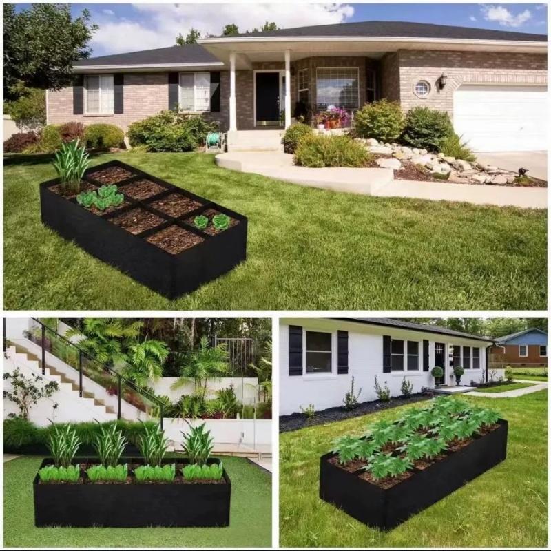 4/8 Grids Extra Large Fabric Grow Bag Garden Planter Planting Bed Vegetables Flowers Herbs
