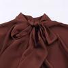 European, American autumn and winter new women's clothing temperament waist foreign style with belt knitted dress women