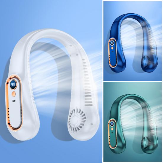 Bladeless Portable Neck Fan USB Rechargeable Mini Cooling Fan Silent Hands-Free Wearable Neck Cooler for Outdoor Travel