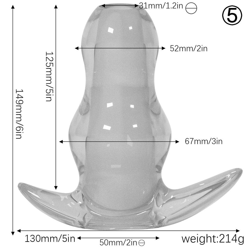 Hollow Tunnel Butt Plug with Matched Stopper Anal Plug Thread Butt Plug Sex Toys Butt Plugs Training Set for Beginners Advanced Users Adult Sex Toy