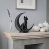 Art Crafts Cat Sculpture 3D Printed Desktop Decoration Dark Style Moon Cat Decoration  Party