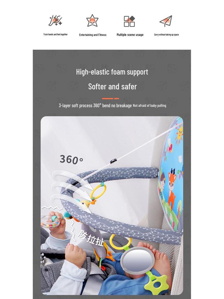 Sozzy Baby Stroller Soothing Toy: Travel Car Bed Pendant for 1-Year-Olds - Early Education Hanging Bell.