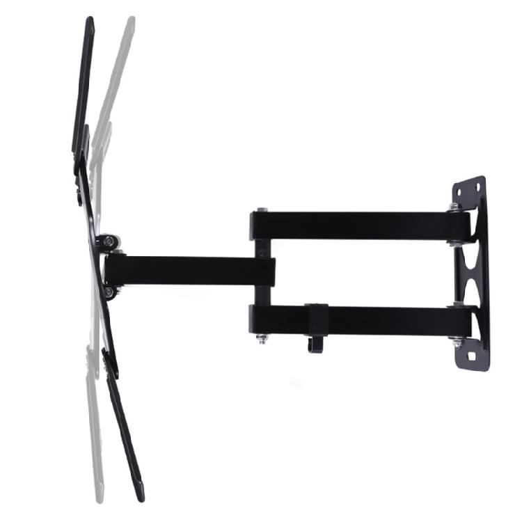 Heavy Duty Steel TV Wall Mount Holder with Adjustable Arm Tilt and Adjust for 26-55inch Flat Panel Displays Black