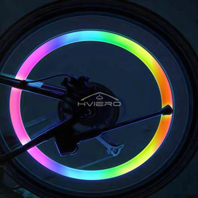 4 PZ Pneumatico Ruota LED Colore Valvola Aria Ugello Bicicletta Motocicletta Notte Vento Fuoco che Respira Lampeggiante Modifica Accessori Lampada Mozzo