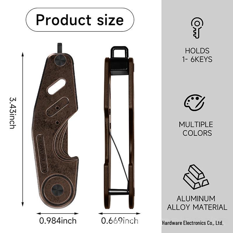 Retro Metal Alloy Keychain Organizer: Compact & Portable Foreign Gift Clip