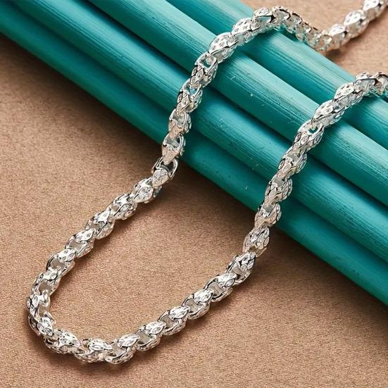 Mens Cuban Link Chain Necklace Silver Bling Choker Necklace Hip Hop Jewelry Accessory for Daily Wear Work Date