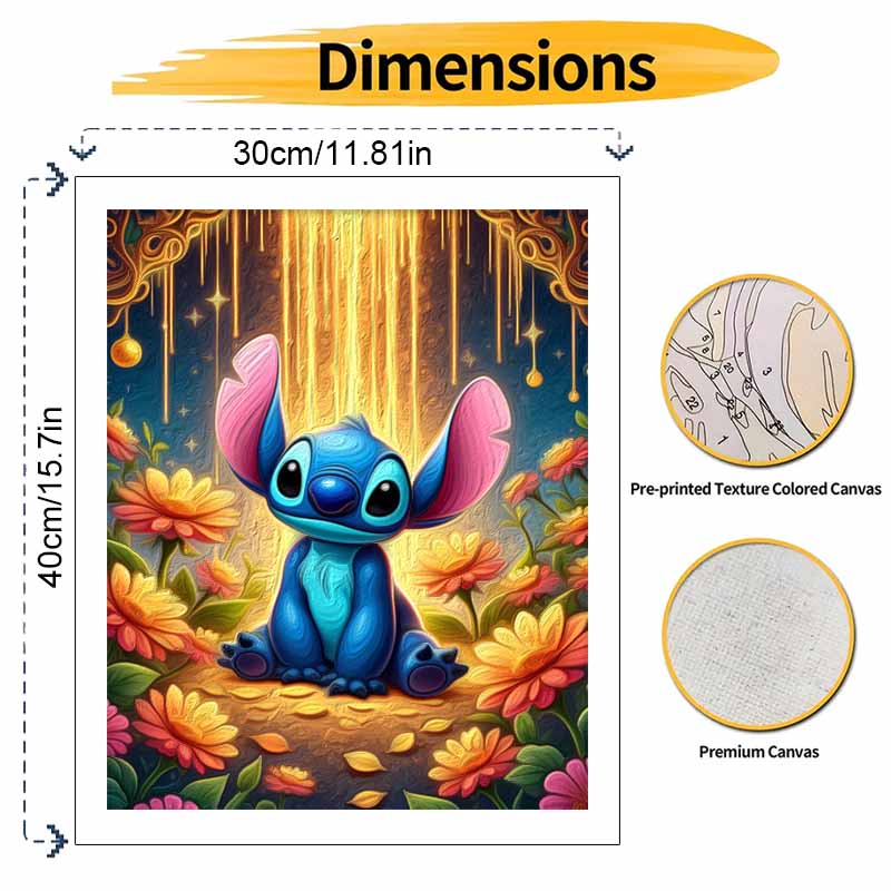 Disney Stitch Oil Painting Hand Painting Art Kit Coloring Painting Handmade Diy Home Decoration Gift