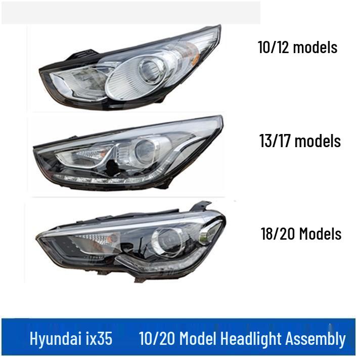 

Compatible Hyundai IX35 Headlight Assembly for 2010, 2012, 2013, 2015, 2018, 2020 Models - Headlights, Taillights, and Fog Lights. 10/12 models Driver [Original Quality]