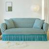 Copridivano Universale a L 3 Posti con Chaise Stretchabile Tessuto a Bolle Antipolvere Copertura Protettiva