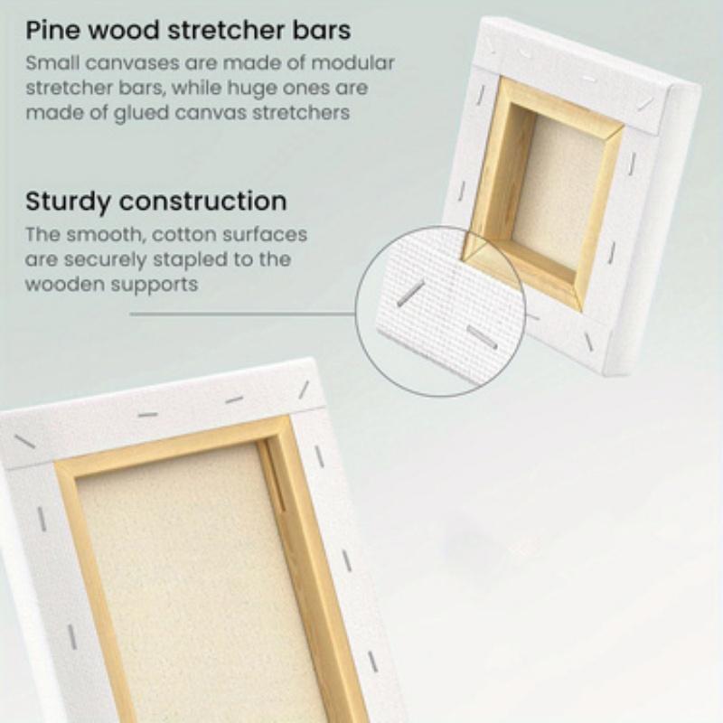 4pcs/set Canvas Boards for Painting 100% Cotton Acid Free Blank Canvas Panels for Oil Paint
