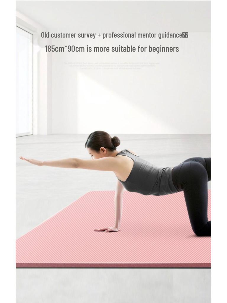 Thick Non-Slip Yoga Mat for Silent, Shock-Absorbing Fitness & Aerobics - Odorless, for Men & Women