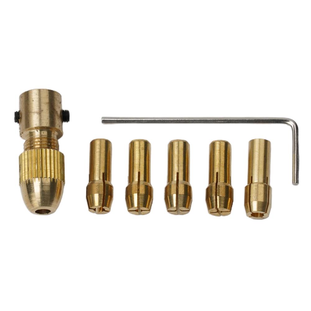Precision Copper Drill Chuck Set For Motor Shaft Compatibility 7pcs/set