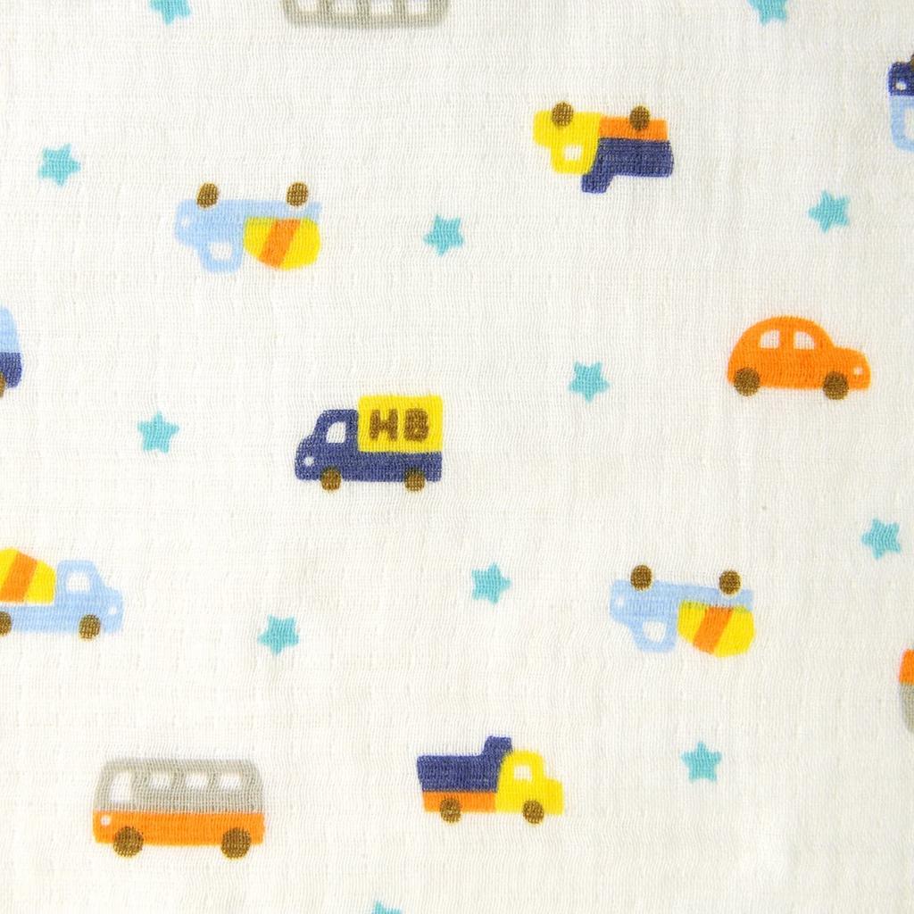 MIKI HOUSE HOT BISCUITS Gauze Bath White and One Size Fits for Boys and Towel, Blue, All, Girls, Newborn, 76-8039-496