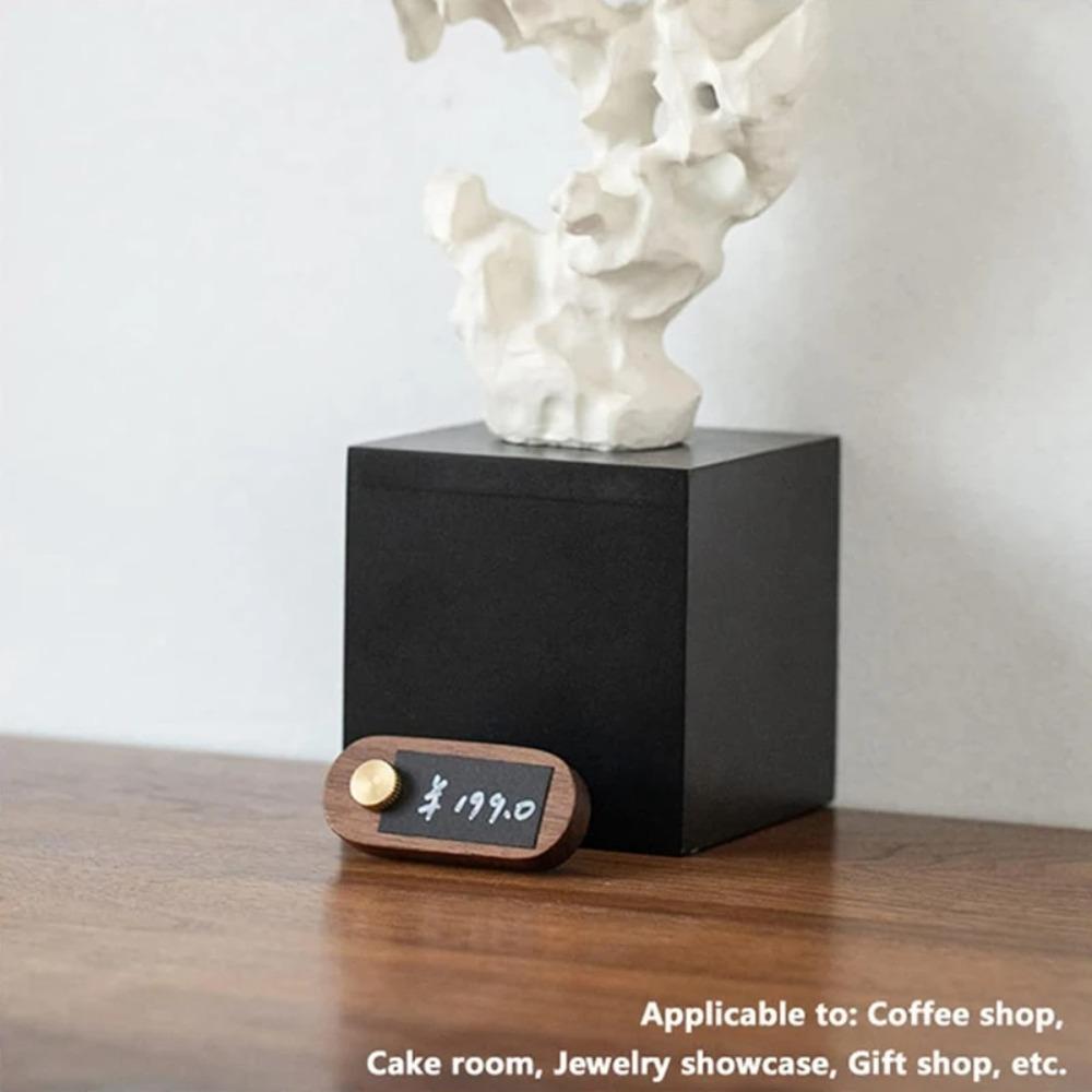 Walnut Wood Price Display Sign Mini Small Price Display Card Price Tag Stands  Commercial Use