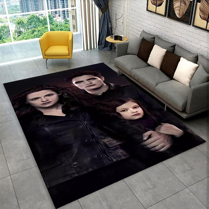 Classic Twilight Saga Edward Bella Carpet Rug for Playroom Bedroom Living Room Sofa Home Decor,kid Area Rug Non-slip Floor Mat