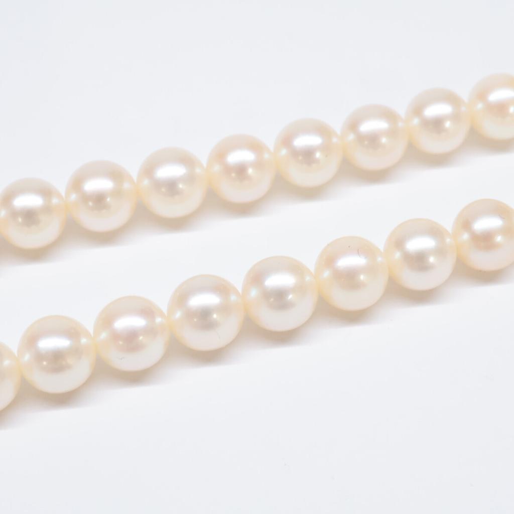 SV925 [Good Condition] SILVER 7-0.3" Pearl Necklace Silver / WhiteUsed