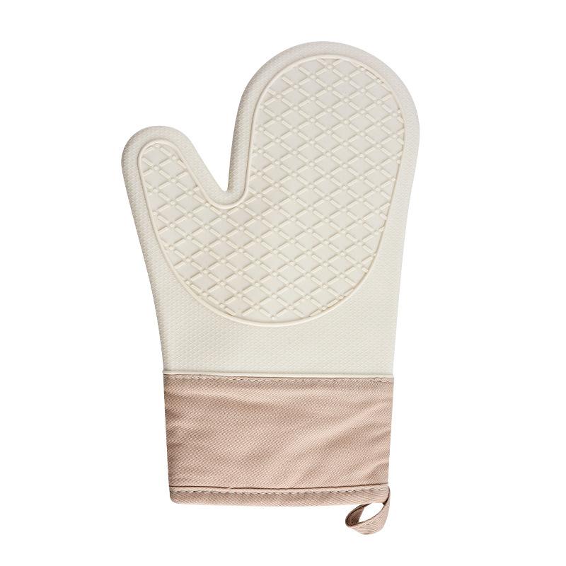 Silicone Insulated Glove Anti Slip Lengthened,Thickened High-Temperature Resistant Kitchen Anti Scalding Device белый