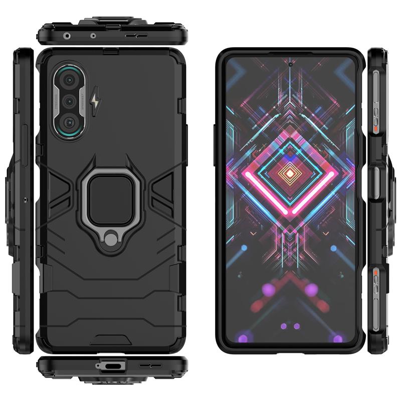 For Xiaomi Redmi K40 Gaming Case Magnetic Ring Stand Holder Shockproof Bumper Armor Phone Cover Redmi K40 K50 Gaming Case