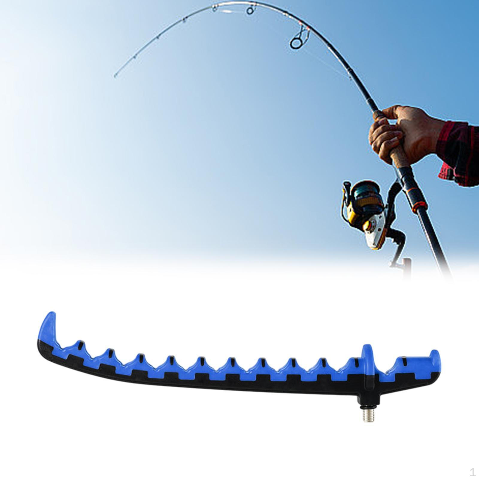 

Кронштейн для удочки с головкой 11 слотов, простая установка, практичный держатель для хранения удочек синий