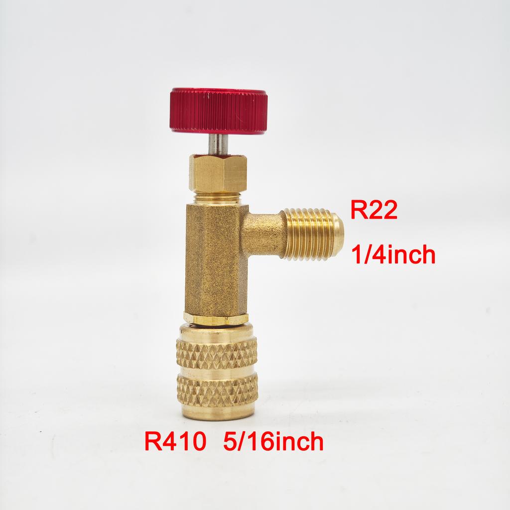 1/4" SAE 1/4" Male Safety Valve for R410A & R22 Air Conditioner Refrigerants