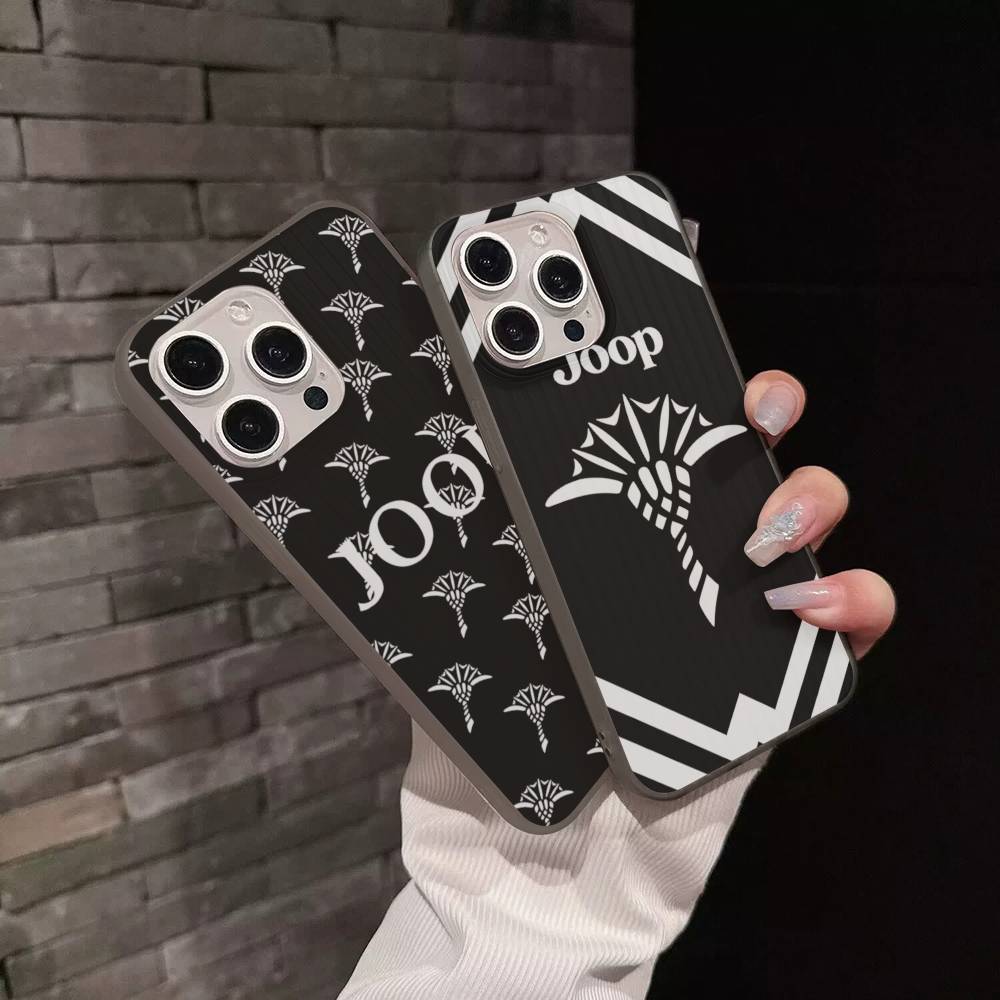 High End Fashion Brand J-Joops Logo For IPhone 16 15 11 12 13 14 17 Pro Max PLUS Pro Soft Corrugated Silicone Back Phone Case