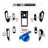Fits 20 Jaguar XEL models: Carbon Fiber Console Gear Stickers for Color Change