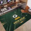 Custom Rug Green Bay Packers Pattern Print Name Text Soft Non‑Slip Floor Carpet for Home Indoor Decoration