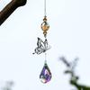 7Pcs Rotating Crystal Suncatcher Hanging Wind Chime Party Decoration Light Collection Pendant  Tree