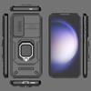 For Samsung Galaxy S24 Cover For S23 S24 Plus Ultra Case Lens Sliding Window Protector Armor Shockproof Holder Magnetic Bumper
