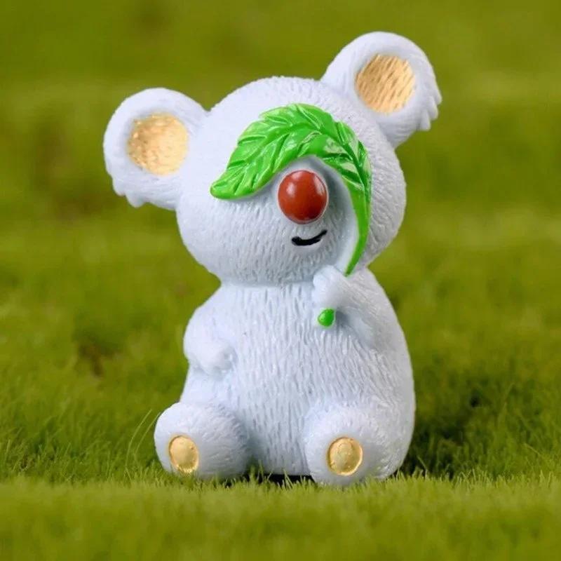 

Аксессуары для украшения дома Милая фигурка мини-фигурки медведя коалы для животных в разных позах Микропейзаж для комнаты из смолы 2