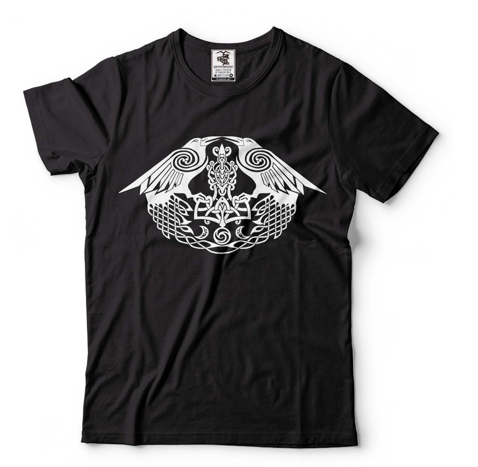 Viking Ravens T-Shirt: Norse Mythology Tee 2XL