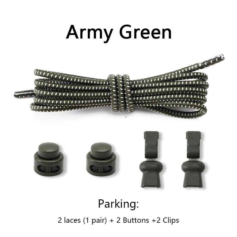 1 Pair No Tie Shoelaces Round Push The Spring Lock Sports Elastic Shoelace Suitable for All Shoes Lazy Laces Shoe Accessories