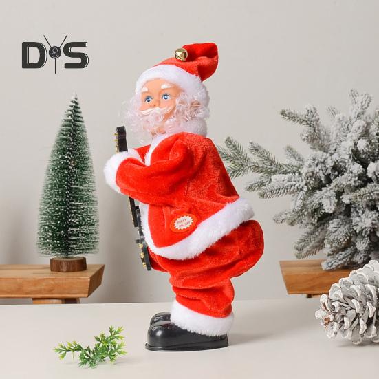 Bambola di Babbo Natale animata vintage che dipinge, si illumina, candela, carillon, funziona GUC - Italia