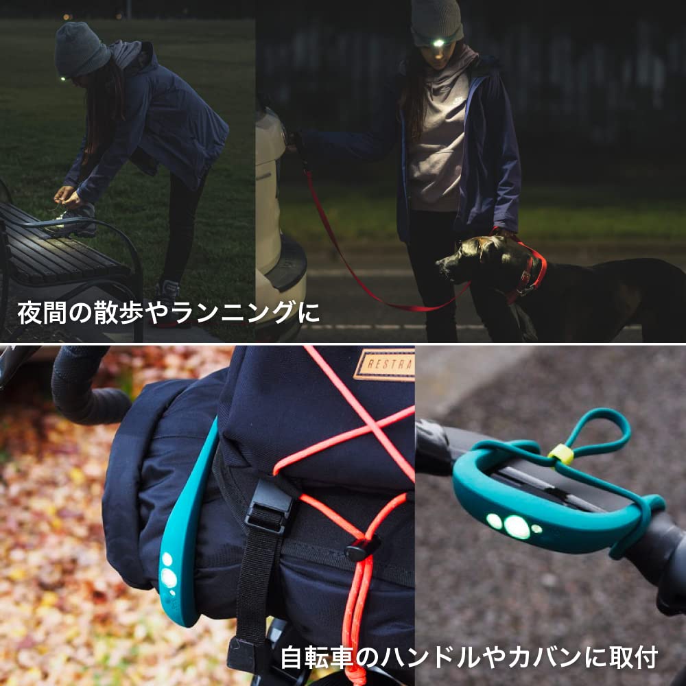 Japanese KNOG Quokka 80 USB Silicone Band Cool Gray [Official Product] Headlamp, Lumens, Waterproof, Rechargeable, Lightweight, Skin-Friendly