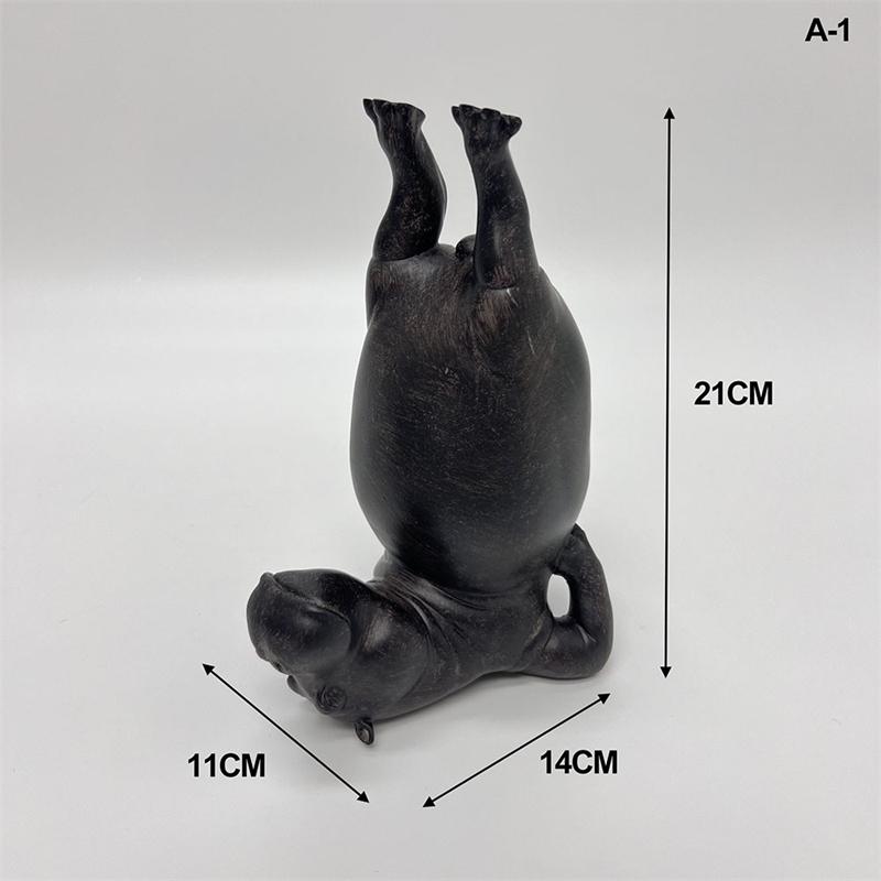 Yoga Hippo Resin Figurine Zen Pose Animal Sculpture Indoor Decor Home Gym Table Centerpiece For Fitness Lovers Birthday Gift
