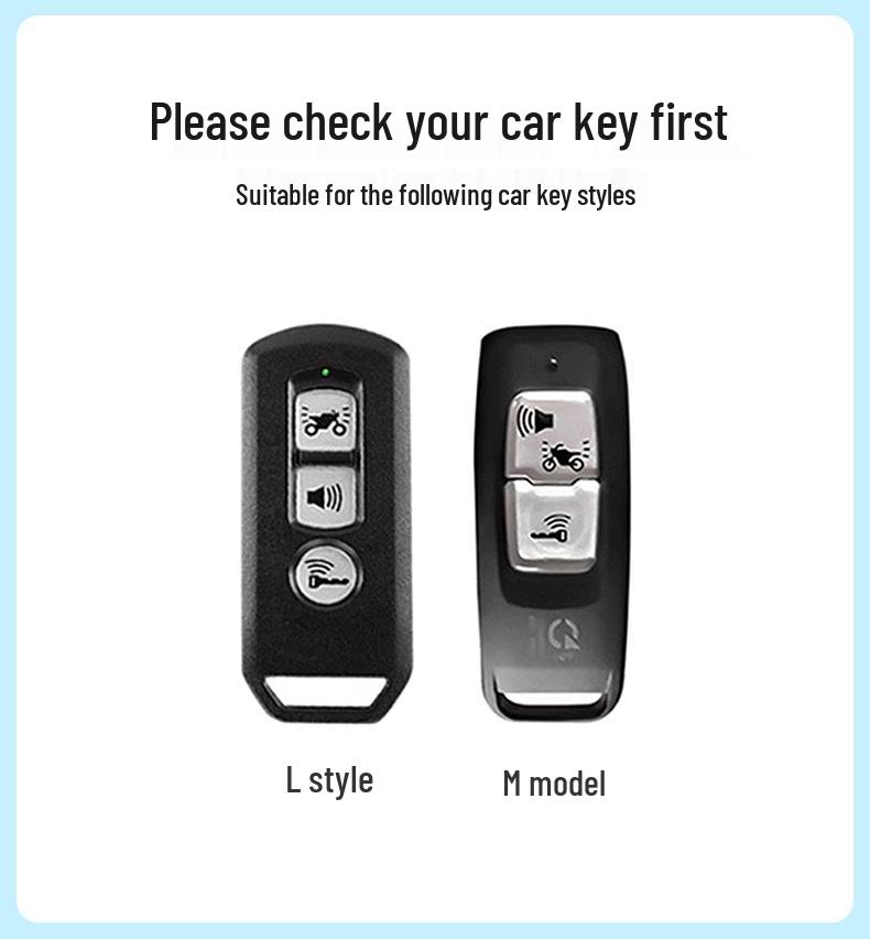 Handgemaakte Motorfietssleutelhoes voor Click150, Vario150, PCX160 - Twee Knoppen Stijl