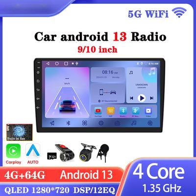 Android 13 Car Radio BT Multimedia Player GPS Wireless Carplay Auto For Toyota Hyundai Nissan Kia Suzuki ISO DVR Head Unit