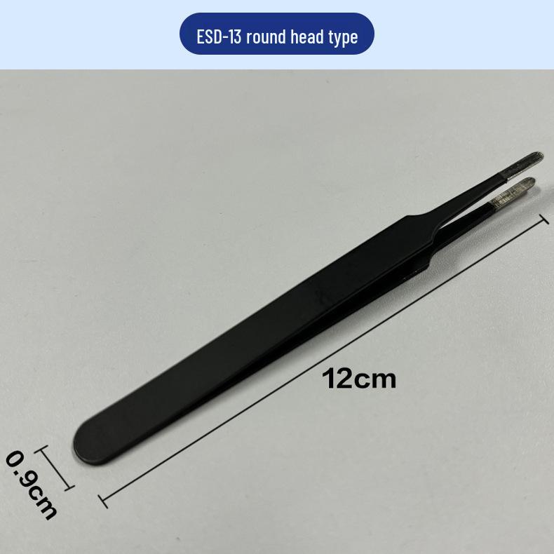 Precision Bent Tip Stainless Steel Tweezers for Electronics, Eyelash Extensions, and Bird's Nest Feathers