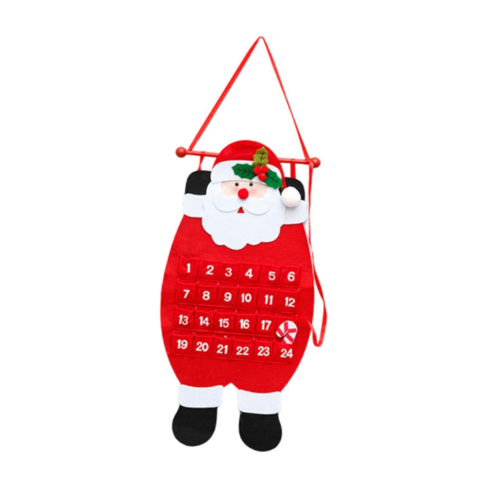 

Christmas Advent Calendar Xmas Count to Christmas Christmas Decoration Hanging Decor for New Year Home Party Family Gift
