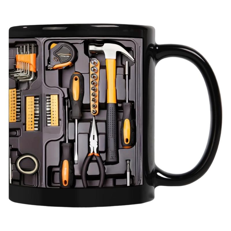 

Toolbox Themed Ceramic Cup Mug Celebrating Craftsmanships Ideal Gift For Dad Mechanics Microwave Dishwasher Safe