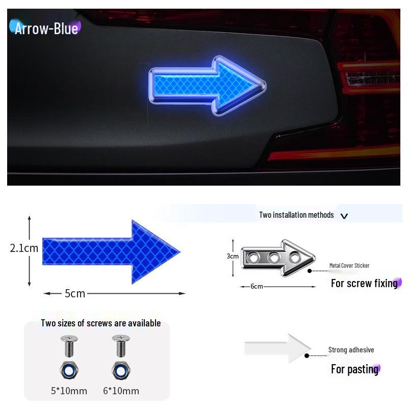 Reflektierender Warnschild-Aufkleber für Autos, Motorräder, Elektrofahrzeuge und Fahrräder