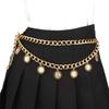 Punk Double-deck Chain Belt Vintage Alloy Waistband Fashion Dress Cummerbands For Women