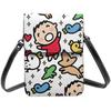 [Monira] Minna no Taabo Smartphone-Tasche, Echte Leder-Umhängetasche, Dünn, Mini-Tasche für Damen und Herren, Beliebte Geldbörse, Crossbody-Tasche